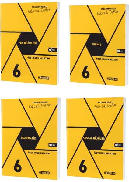 2023 6. Sınıf Matematik Türkçe Fen Sosyal Defter Seti 4 Kitap