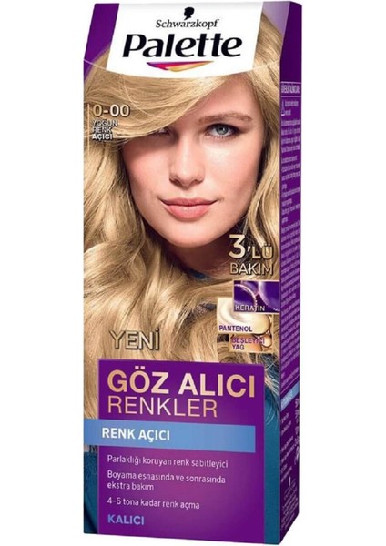 Saç Boyası Göz Alıcı Renkler Yoğun Renk Açıcı 0-00 50 ml