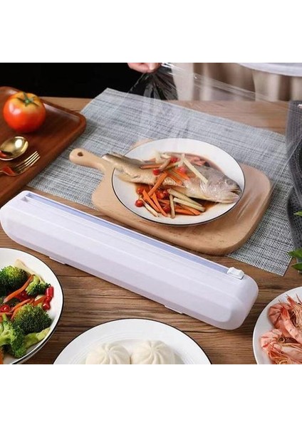 Gıda Wrap Dağıtıcı Kesici Mutfak Aracı Folyo Cling Film Wrap Dağıtıcı Plastik Keskin Kesici Depolama Tutucu Mutfak Aracı | Plastik Wrap Dağıtıcılar (Yurt Dışından) fırsatları