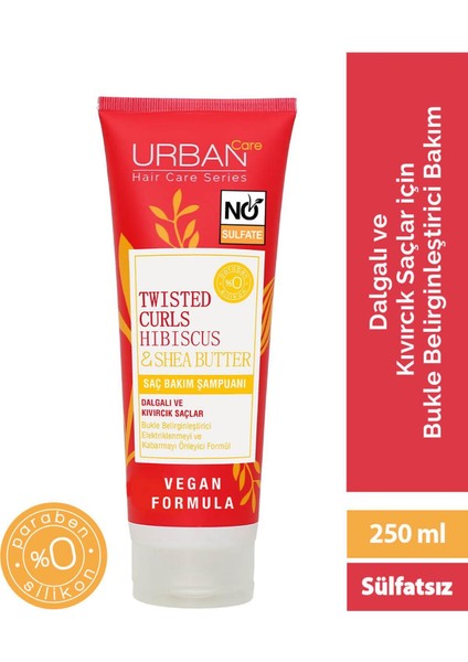 Urban Care Saç Bakım Şampuanı Twisted Curls Hibiscus & Shea Butter 250 ml