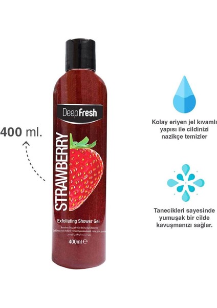 EKS Ticaret Deep Fresh Duş Jeli Arındırıcı Çilek 400 ml