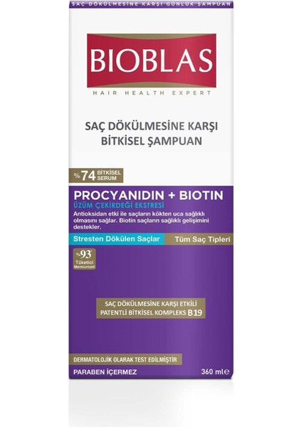 Şampuan Procyanidin & Biotin (Anti-Stress) 360 ml