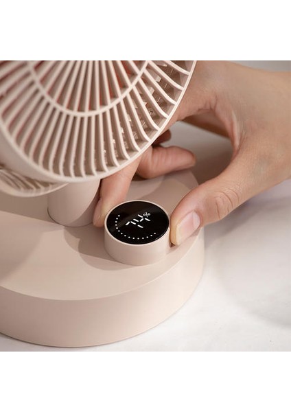 Fan Çalkalayan Kafa Akıllı Dijital Ekran Mini Soğutma Fanı Tip C Ücretli Taşınabilir Düşük Gürültü Fan | Hayranları(Yurt Dışından)
