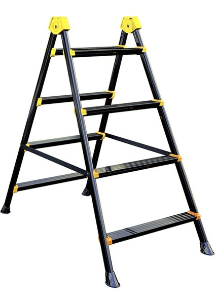 4+4 Superstep Metal Merdiven Çift Çıkışlı 150kg Taşıma Kapasitesi 4 Basamak