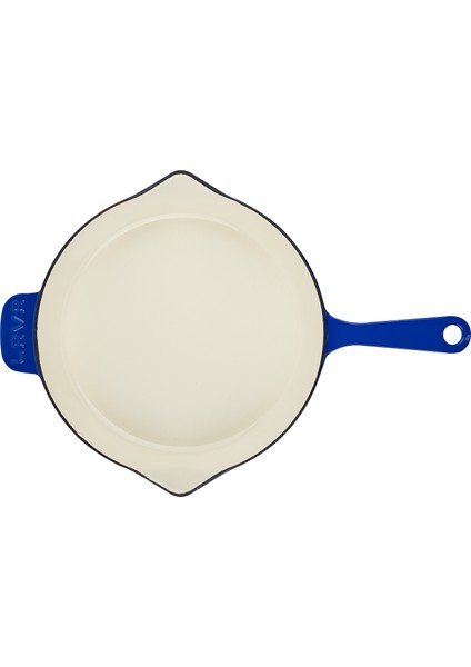 Döküm Yuvarlak Kızartma Tavası, Metal Saplı Çap(Ø) 28 Cm, Iç Krem, Mavi fiyatları