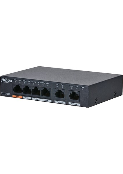 (PFS3006-4GT-60-V2) 6 Port 4X10/100/100 Poe 2X10/100/1000 Uplink Yönetilemeyen SWİTCH-60W