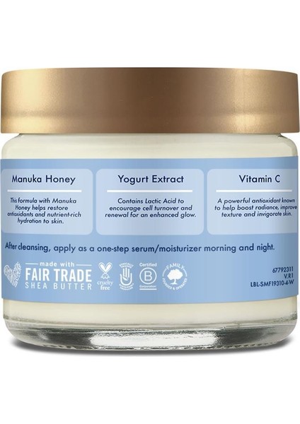 Manuka Balı ve Yoğurt Preslenmiş Serum Nemlendirici Yüz Kremi 57GR