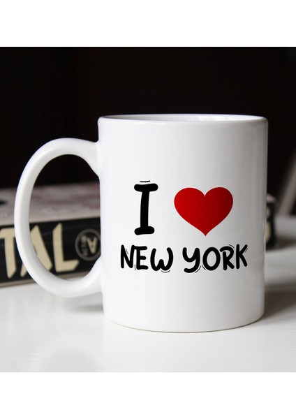 Gift I Love New York Tasarımlı Beyaz Kupa Bardak fiyatları