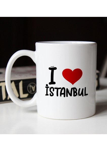 Gift I Love Istanbul Tasarımlı Beyaz Kupa Bardak fiyatları