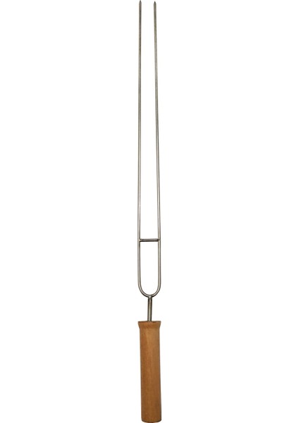 Çatal Uçlu Ahşap Saplı Barbekü Şişi (62 Cm)