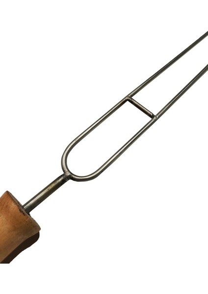 Çatal Uçlu Ahşap Saplı Barbekü Şişi (62 Cm)