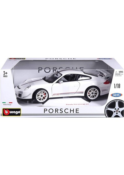 Bburago 1:18 Porsche 911 Gt3 Rs 4.0 Beyaz Model Araba modelleri