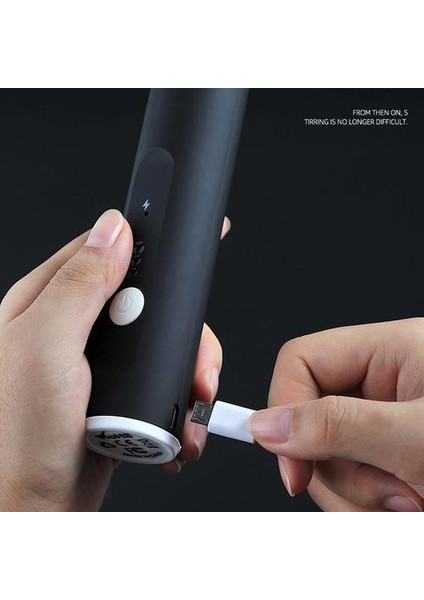 1 Adet Taşınabilir USB Şarj Elektrikli Süt Froother Yumurta Çırpıcı Çırpıyor Kahve Süt Cappuccino Yumurta Beating Için Içecek Mikser | Sütlüler(Yurt Dışından)