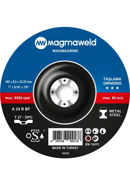 Magmagrind Taşlama Taşı -180X8.0X22MM-813M218087-A (10 Adet)