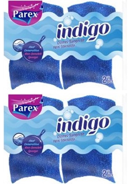 Indigo Çizmez Sünger Yeni 2'li Bulaşık Süngeri 2 Adet