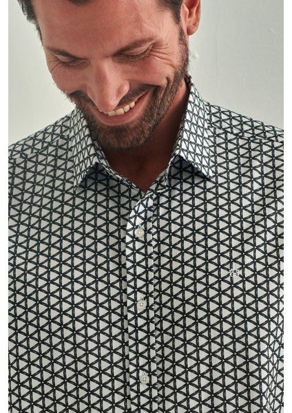 Erkek Regular Fit Uzun Kollu Spor Gömlek SIYAH GM22Y221032_K99