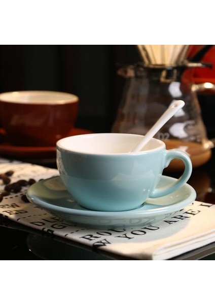 Avrupa Tarzı Seramik Kalınlaşmış Cappuccino Standart Rekabet Çelenk Latte Sos Fincan(Yurt Dışından)