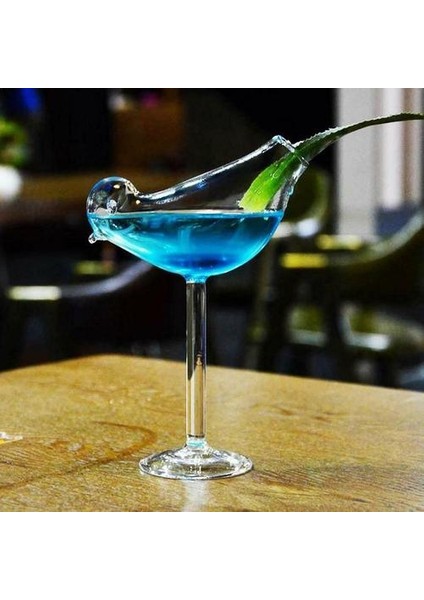 200 ml Yaratıcı Kuş Şeklinde Kokteyl Gözlükleri Şeffaf Kurşunsuz Yüksek Bölüme Cam Şarap Kadehi Goblet Bira Içme Kupası | Kokteyl Camı(Yurt Dışından)