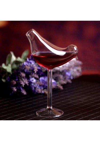 200 ml Yaratıcı Kuş Şeklinde Kokteyl Gözlükleri Şeffaf Kurşunsuz Yüksek Bölüme Cam Şarap Kadehi Goblet Bira Içme Kupası | Kokteyl Camı(Yurt Dışından)