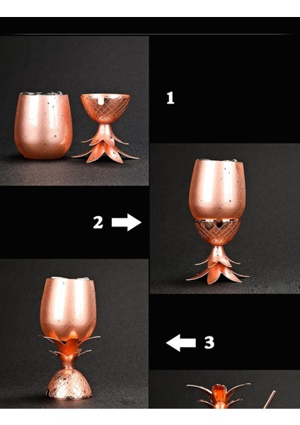 Ananas Tumbler Çelik Gümüş Gül Gül Altın Kokteyl Suyu Içme Kupaları Kupalar Bar Özel Içme Eşyaları | Kokteyl Camı(Yurt Dışından) fırsatları