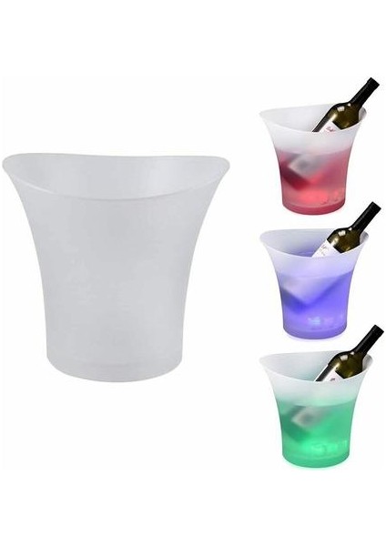 5l LED Buz Kova Işık 7 Renk Işık Içme Şarap Plastik Kovalar Şanya Viski Barlar Için Bira Tutucu Gece Parti | Buz Kovaları ve maşa(Yurt Dışından)