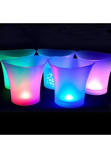 5l LED Buz Kova Işık 7 Renk Işık Içme Şarap Plastik Kovalar Şanya Viski Barlar Için Bira Tutucu Gece Parti | Buz Kovaları ve maşa(Yurt Dışından)
