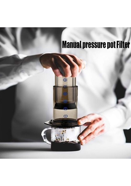 Kahve ve Espresso Makinesi Taşınabilir Espresso Maker Manuel Basınç Tencere Hızla Lezzetli Kahve Yapar | Kahve Tencereleri(Yurt Dışından)
