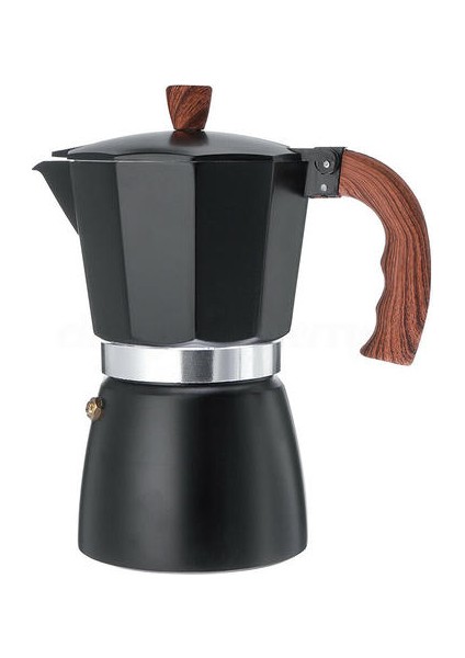 300 ml Italyan Espresso Soba Üst Kahve Makinesi Percolator Pot 6 Bardak Siyah Alüminyum Alaşım Küçük Mutfak Aletleri Aksesuarları | Kahve Kapları(Yurt Dışından)