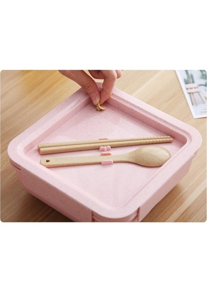 1100ML Buğday Saman Öğle Yemeği Kutusu Sızdırmazlık Bant Kaşık Yemek Çubukları Bento Kutuları Mikrodalga Yemek Yemek Saklama Kabı Öğle Yemeği Kutusu | Öğle Yemeği Kutuları (Pembe)(Yurt Dışından) fırsatları