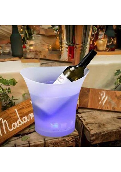 5l LED Buz Kova Işık 7 Renk Işık Içme Şarap Plastik Kovalar Şanya Viski Barlar Için Bira Tutucu Gece Parti | Buz Kovaları ve maşa(Yurt Dışından)