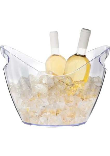 Buz Kovası Şarap Kovası, Içecekler ve Partiler Için 4 Litrelik Plastik Küvet, Şarap, Şanya, Mimosa Kokteyl Bar | Buz Kovaları ve maşa(Yurt Dışından)