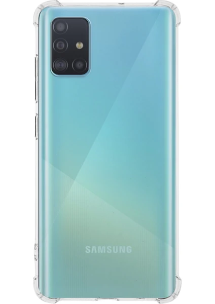 Case World Samsung Galaxy A51 ile Uyumlu Kapak Köşe Korumalı Airbag Antishock Silikon ile Uyumlu Kılıf