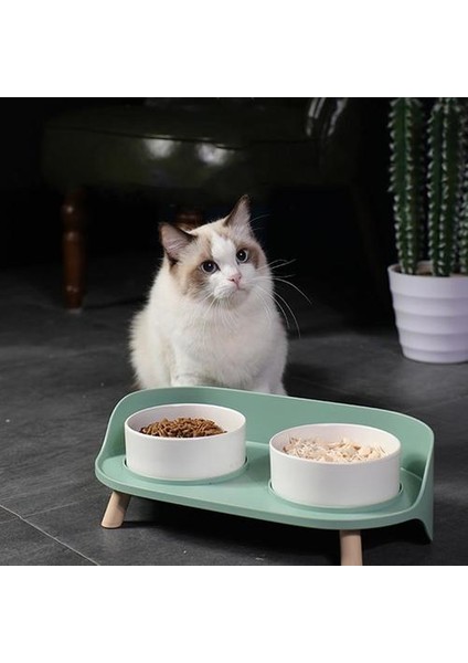 Çift Besleme Kase Yaka Koruyun Köpek Köpek Kedi Su Yiyecek Besleyici Için Speramik Kase Koruyun | Köpek Beslemesi(Yurt Dışından)