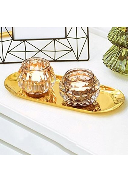 Paslanmaz Çelik Havlu Tepsi Depolama Tepsi Çanak Plakası Çay Tepsisi Meyve Tepsileri Kozmetik Takı Organizatör, Golden, Oval | (Altın)(Yurt Dışından) modelleri