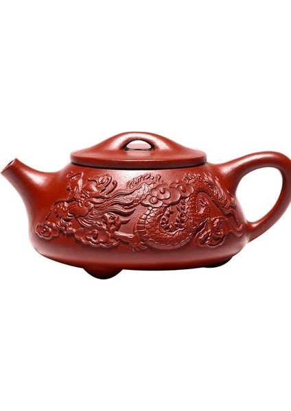 Büyük Kırmızı Çaydanlık El Öbek Ejderha Dragons Taş Scoop Çaydanlık Kung Fu Çay | Çaydanlıklar(Yurt Dışından)