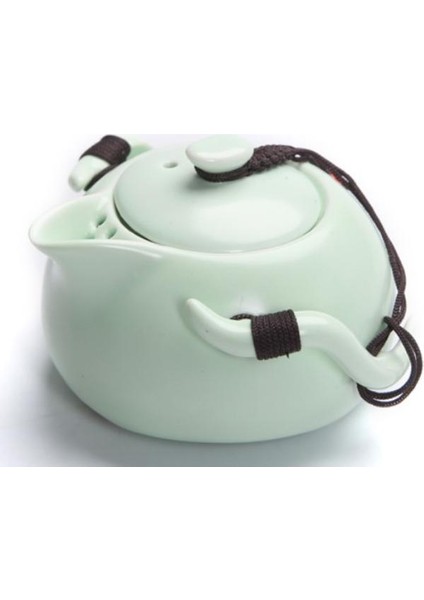 Çay Seti1 Pot 4 Bardak Seyahat Çantası Ding Fırın Çay Setleri Taşınabilir Seyahat Çay Seti Hızlı Fincan Çay Potu Su Isıtıcısı Gaiwan Çay Setleri | Çaydanlıklar (Çay Setleri Yeşil)(Yurt Dışından)