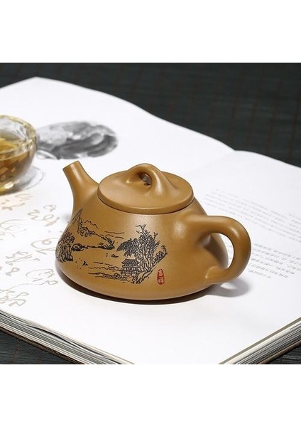 Yixing Demlik Mor Kil Taş Scoop Çay Potu Teaware Güzellik El Yapımı Su Isıtıcısı Suit Çin Çay Seti Özel Hediyeler Otantik 220ML | Çaydanlıklar(Yurt Dışından) modelleri