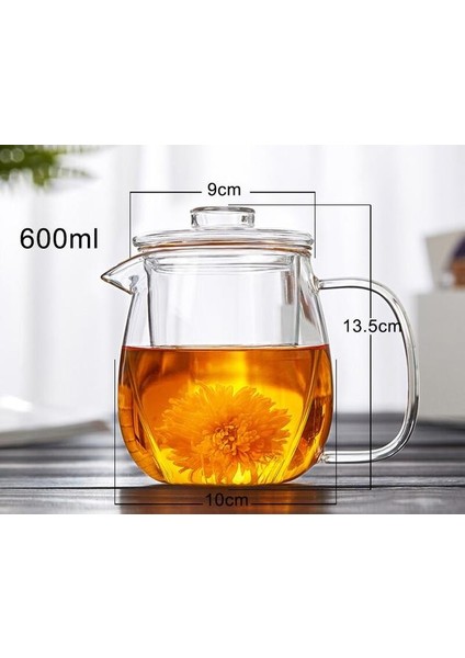 Isıya Dayanıklı Cam Çay Potu ve Bardak Seti Çin Kung Fu Çay Seti Çiçek Demlik Su Isıtıcısı Kupa Cam Çaydanlık ile Filtre Puer Çay | Teaware Setleri(Yurt Dışından)