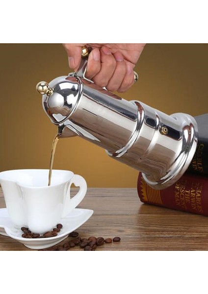 Paslanmaz Çelik Stopetop Espresso Kahve Makinesi Percolator Indüksiyonu(Yurt Dışından) modelleri