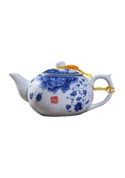 Jingdezhen 150 ml Porselen Mavi ve Beyaz Seramik Çaydanlık Su Isıtıcısı Kung Fu Demlik Çiçek Desen Çay Potu Promosyon! | Porselen Mavi | Çaydanlık Kettleporcelain Beyaz(Yurt Dışından)