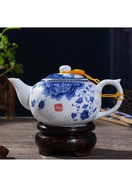 Jingdezhen 150 ml Porselen Mavi ve Beyaz Seramik Çaydanlık Su Isıtıcısı Kung Fu Demlik Çiçek Desen Çay Potu Promosyon! | Porselen Mavi | Çaydanlık Kettleporcelain Beyaz(Yurt Dışından) modelleri