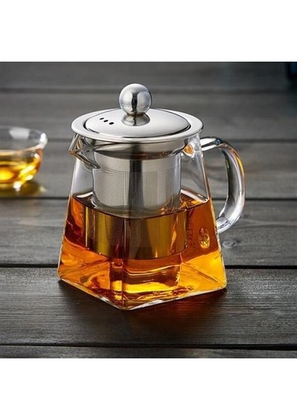 Isıya Dayanıklı Cam Çaydanlık Paslanmaz Çelik ile Demlik Isıtmalı Konteyner Çay Potu Iyi Temizle Kettle Kare Filtre Sepetleri | Çaydanlıklar(Yurt Dışından) fiyatları