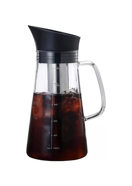 Cam Kahve Makinesi Hot soğuk Çift Fonksiyonlu Kahve Makinesi Soğuk Ekstresi Buz Brewed Su Şişesi Paslanmaz Filtre Cezve(Yurt Dışından)