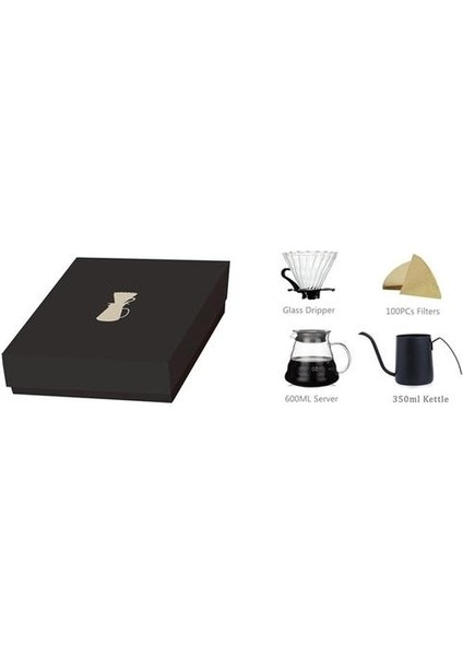 Kahve Makinesi Hediye Kutusu Seti Kamp Taşınabilir Büfe Kahve Bulut Pot Mini Kahve Percolator | Kahve Filtreleri(Yurt Dışından)