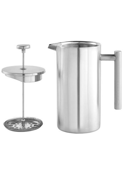 Basın Paslanmaz Çelik Kahve Çayır Filtre Makinesi Piston Sürahi Kahve Makinesi Yalıtımlı Kahve Makinesi Pot(Yurt Dışından)