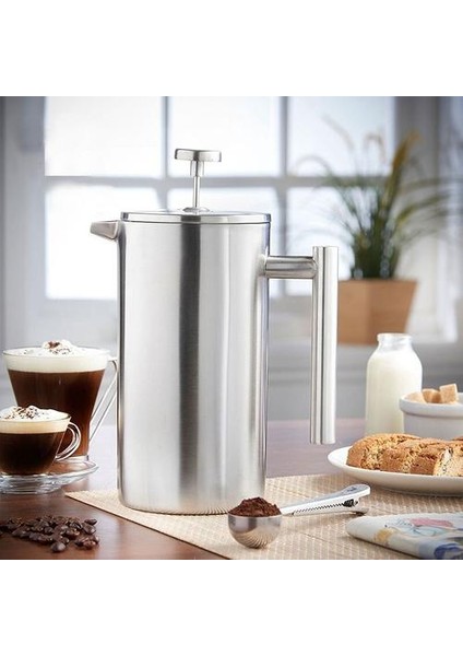 Basın Paslanmaz Çelik Kahve Çayır Filtre Makinesi Piston Sürahi Kahve Makinesi Yalıtımlı Kahve Makinesi Pot(Yurt Dışından) fiyatları