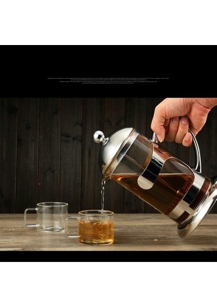 600 ml Çok Fonksiyonlu Fransız Basın Çaydanlık 304 Paslanmaz Çelik Cam Kahve Hava Basın Kokulu Çay Süt Froother Cappuccino Moka Pot Kafe | Kahve Kapları(Yurt Dışından) modelleri