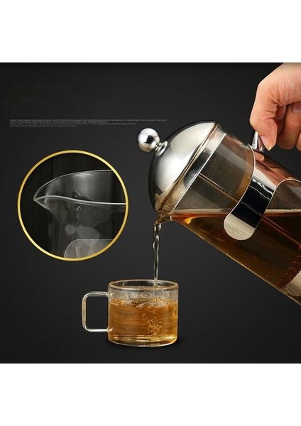 600 ml Çok Fonksiyonlu Fransız Basın Çaydanlık 304 Paslanmaz Çelik Cam Kahve Hava Basın Kokulu Çay Süt Froother Cappuccino Moka Pot Kafe | Kahve Kapları(Yurt Dışından) fırsatları