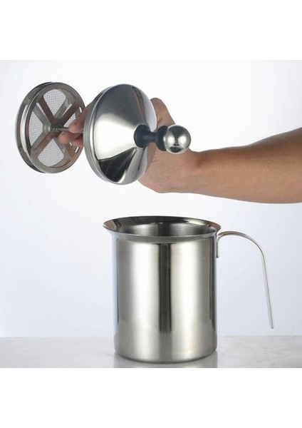 Cappuccino 400ML 304 Paslanmaz Çelik Sağım Makinesi Süt Froother El Pompası Süt Foamer El Süt Sürahi Kahve Seti | Ceza Salonları(Yurt Dışından)