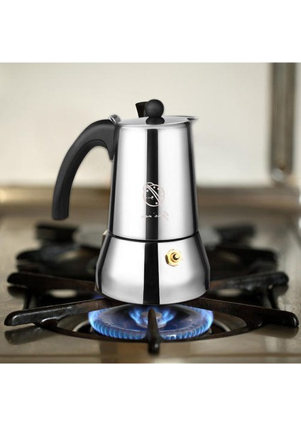 Paslanmaz Çelik Kahve Makinesi Kahve Pot Moka Pot Şofben Kahve Makineleri Su Isıtıcısı Kahve Brewer Latte Percolator Soba Kahve Araçları(Yurt Dışından)